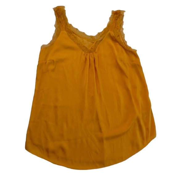 Soft Surroundings Baja Tunic in Artisan Gold Orange Lace Edge Blouse Size Large - Picture 8 of 17